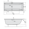 Polysan CLEO SLIM obdélníková vana 180x90x48cm, bílá 13111S