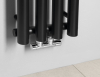 Sapho PILON otopné těleso 270x1800mm, se čtyřmi háčky pro ručník, černá mat IZ122T
