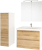 Mereo Opto, koupelnová skříňka s keramickým umyvadlem 101 cm, bílá/dub Riviera CN932