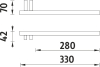 Nimco KEIRA Držák na ručníky pravý do nábytku KE 22060AP-26