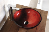 Sapho MURANO ROSSO IMPERO skleněné umyvadlo na desku, průměr 40cm, červená AL5318-63