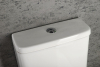 Sapho TURKU WC kombi, zvýšený sedák, Rimless, spodní/zadní odpad, bílá PC104WR