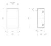 Sapho ESPACE skříňka 35x60x22cm, 1x dvířka, levá/pravá, dub stříbrný ESC430-1111