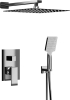 Sapho CUBEMIX podomítkový sprchový set s pákovou baterií, 2 výstupy, vyústění, chrom CM042-01