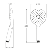 Sapho Ruční masážní sprcha otočná, 3 režimy, průměr 120mm, ABS/chrom 1204-32