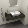 Sapho TAILOR rockstone deska 100x50 cm, provedení límce L TR100L