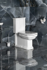 Kerasan WALDORF WC kombi, spodní/zadní odpad, bílá-chrom WCSET04-WALDORF