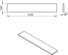 Sapho AVICE deska pod umyvadlo 220x36cm, tl.5cm, old wood AV2268