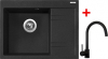 Granitový dřez Sinks RIM 650 L Granblack + Vitalia černá matná G2330