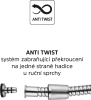Mereo Sprchový set s tyčí, hadicí, ruční a talíř. kulatou sprchou, černá CB95001SB1