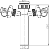 Bruckner Dřezová odtoková trubka 6/4", 2x pračková odbočka, DN40, bílá 155.136.0