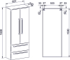 Mereo Bino, koupelnová skříňka vysoká 163 cm, dvojitá, Multidecor, Pino Aurélio CN699PINO