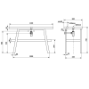 Sapho TWIGA umyvadlový stolek 120x72x50 cm, černá mat/dub Rover VC453-120-4