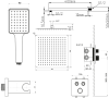 Sapho SMART SELECT podomítkový sprchový set s termostatickou baterií, 2 výstupy, vyústění, zlato mat RP042GB-01