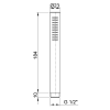 Sapho MINIMAL ruční sprcha, 184mm, nerez mat MI097