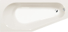 Polysan TIGRA L asymetrická vana 170x80x46cm, ivory 90111.40