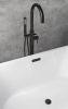 Aqualine SET krytka přepadu, vanová výpust 6/4", click-clack, černá mat TF9005B