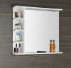 Aqualine KORIN zrcadlo s LED osvětlením a policemi 80x70x12cm KO350