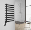 Sapho ELCOR elektrický sušák ručníků 480x920x50 mm, 128 W, černá mat EB460