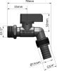Arco ARCO zahradní ventil Nano1/2"x3/4" D15, anticalc 00462