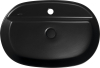 Isvea INFINITY OVAL keramické umyvadlo na desku, 60x40cm, černá mat 10NF65060-2N