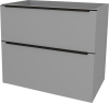 Mereo Mailo, koupelnová skříňka 81 cm, černé madlo, Multidecor, Šedý Supermat CN591SBSEDA
