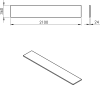 Sapho PLATO deska Rockstone 2100x24x360mm, bílá mat PL216-0101