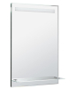 Aqualine Zrcadlo s LED osvětlením a policí 60x80cm, kolébkový vypínač ATH53