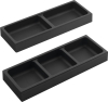 Sapho LINDO boční organizér, sada 2ks, 114x323mm, plast, antracit LD002