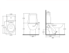 Aqualine RIGA WC kombi, dvojtlačítko 3/6l, zadní odpad, bílá RG601