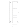 Sapho DINA otopné těleso 350x1680mm, bílá IR378TW