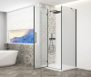 Gelco TRINITY BLACK čtvercový sprchový kout 900x900mm, matné sklo, levé GT5690-90ML-B