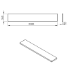 Sapho AVICE deska pod umyvadlo 230x36cm, tl.5cm, old wood AV2368