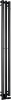 Sapho PILON otopné těleso 196x1800mm, se třemi háčky pro ručník, černá mat IZ128T