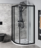 Gelco SIGMA SIMPLY BLACK čtvrtkruhová sprchová zástěna 1000x1000 mm, R550, čiré sklo GS5510B