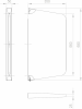 NOFER Dělící stěna mezi urinály 50x680x350 mm, nerez mat 13007.S