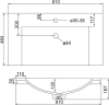 Mereo Bino, koupelnová skříňka s umyvadlem z litého mramoru 81 cm, bílá/dub CN671M