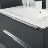 Mereo Mailo, koupelnová skříňka s keramickým umyvadlem 121 cm, dub Riviera, chrom madlo CN528