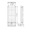 Aqualine BONDI otopné těleso 450x934 mm, Antracit DC405T