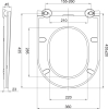 Mereo WC kombi, vario odpad, kapotované, Smart Flush RIMLESS, keramické vč. sedátka VSD91T1