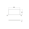 Sapho Deska Rockstone 980x12x445mm, bílá mat DTR98-0101