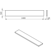 Sapho AVICE deska pod umyvadlo 240x36cm, tl.5cm, dub Rover AV2464