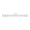 Aqualine Teleskopická rozpěrná tyč 70-120cm, hliník, bílá TC120