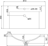 Mereo Aira, koupelnová skříňka s umyvadlem z litého mramoru 81 cm, dub Kronberg CN721M