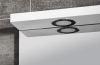 Sapho PULSE galerka s LED osvětlením, 75x80x17cm, pravá, bílá/antracit PU078-3034