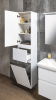 Aqualine ALTAIR vysoká skříňka s košem 40x184x31cm, levá, bílá AI185L
