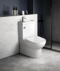 Aqualine JALTA HYGIE WC kombi s umývátkem, Rimless, spodní/zadní odpad, bílá PB103H