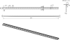 Sapho Spádová lišta, pravá, výška 12mm, délka 1200mm, nerez mat SPD1212-P
