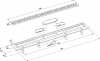 Aqualine MARMI podlahový žlab s nerezovým roštem, L-810, DN50 1702-80