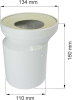 Aliaxis Česká republika s.r.o. Připojovací kus DN 100/D 110, 155 mm, s excentrickým hrdlem, ø 110 mm PR7096C (58206010000)